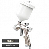 краскораспылитель HVLP KILLER d1.3мм розовое золото с манометром верхний бачок 600мл SKULL (в кейсе)