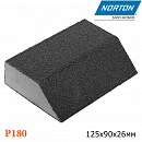 губка абразивная четырехсторонняя ТРАПЕЦИЯ P180 125х90х26мм NORTON
