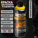 краска для граффити и дизайна ТЕМНЫЙ ШОКОЛАД универсальная DETON ART (аэрозоль, 520мл)