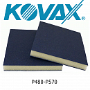 губка абразивная двухсторонняя P 480-570 SUPERFINE синяя 123х98х13мм KOVAX