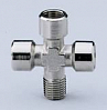 соединитель крест М1/4 - F1/4 - F1/4-F1/4 WALCOM