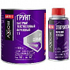 грунт 7+1 толстослойный СЕРЫЙ с отвердителем AXIOM (1л+0,145л)
