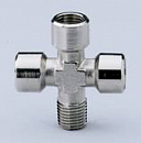 соединитель крест М1/4 - F1/4 - F1/4-F1/4 WALCOM